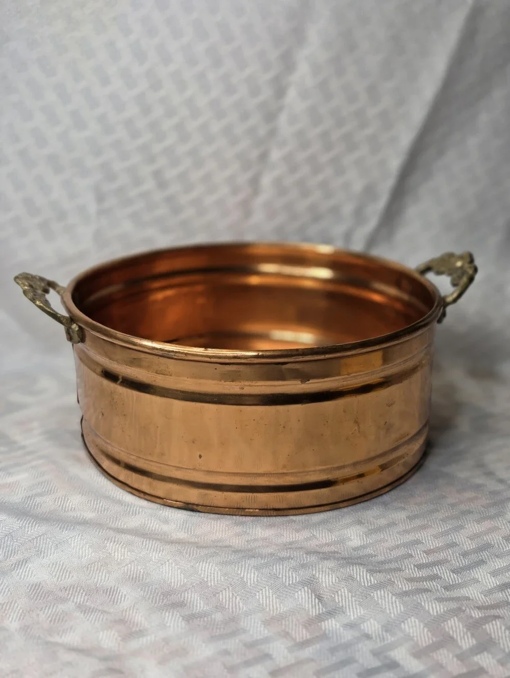 Vintage J.I. Design Inc. Copper & Brass Planter Bowl / Ice Bucket 7